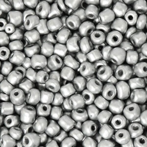 3mm rocailles silver metallic