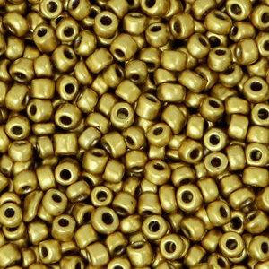 3mm rocailles gold metallic