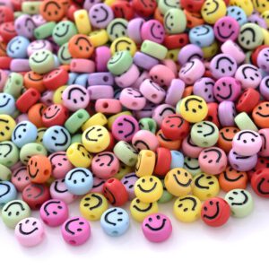 Acrylkralen smiley multicolor