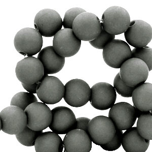 8mm Acryl kralen Dark Sleet Grey