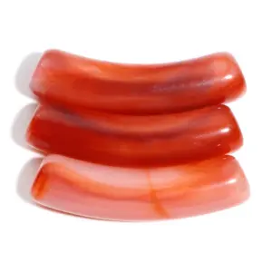 Tube acrylkralen bruin/rood