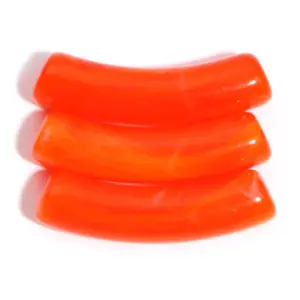 Tube acrylkralen oranje