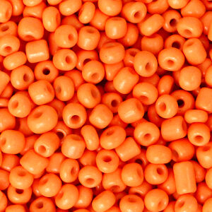 Glaskralen Rocailles 8/0 (3mm) Neon Orange
