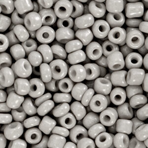 Glaskralen Rocailles 8/0 (3mm) Light silk grey