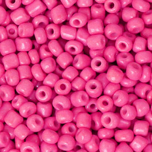 Glaskralen Rocailles 8/0 (3mm) Cabarnet Pink