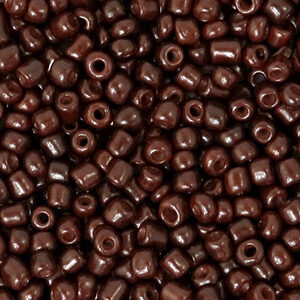 Glaskralen Rocailles 8/0 (3mm) Coffee Brown