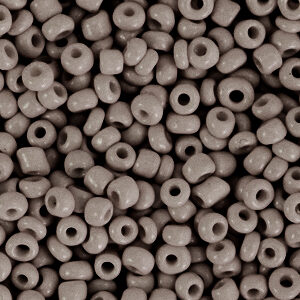 Glaskralen Rocailles 8/0 (3mm) Woodland Grey