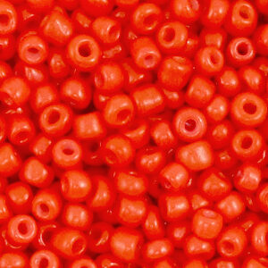 Glaskralen Rocailles 8/0 (3mm) Fiery Red