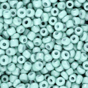 Glaskralen Rocailles 8/0 (3mm) Pale Blue