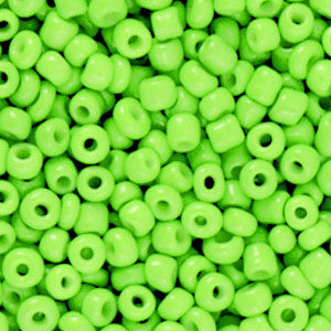 Glaskralen Rocailles 8/0 (3mm) Neon Lime Green