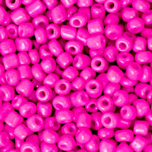 Glaskralen Rocailles 8/0 (3mm) Neon Hot Pink