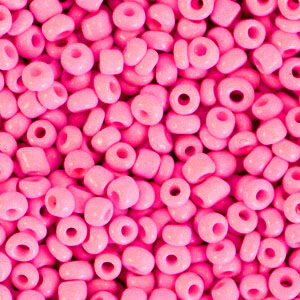 Glaskralen Rocailles 8/0 (3mm) Bubble Gum Pink