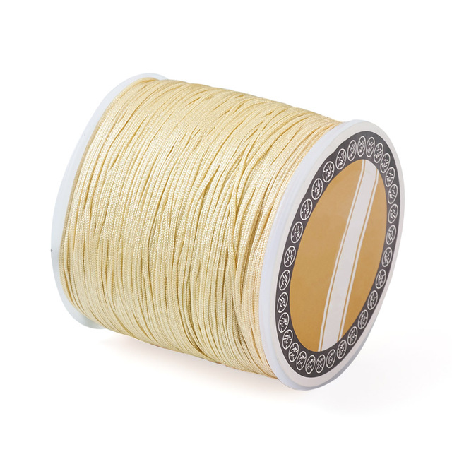 Nylon koord creme 0,8mm 5 meter