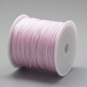 Nylon koord licht roze 0,8mm 5 meter