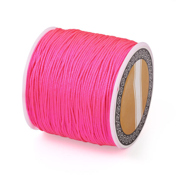 Nylon koord neon roze 0,8mm 5 meter