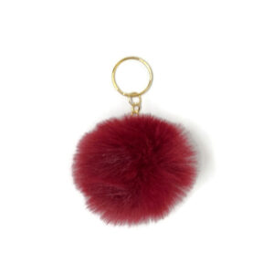 Kastanje rood Fluffy pompons