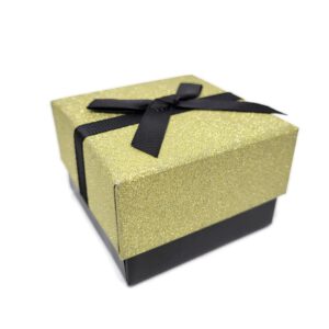 Sieradendoosje/Cadeau doosjes goud met strik
