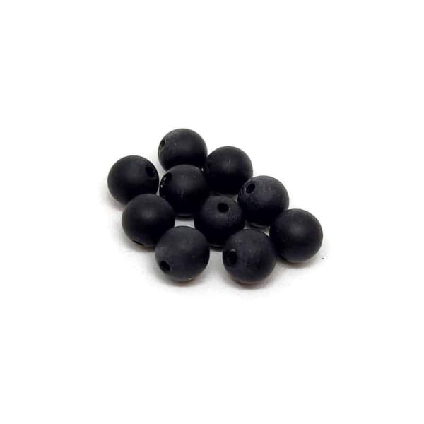 6mm Zwarte matte agaat natuursteenkralen