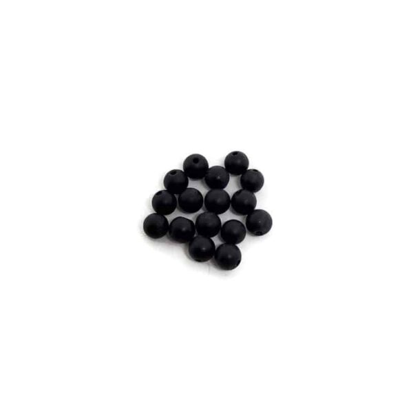 4mm Zwarte Jade mat natuursteenkralen