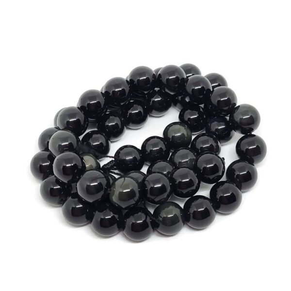 String natuursteen kralen black Obsidiaan