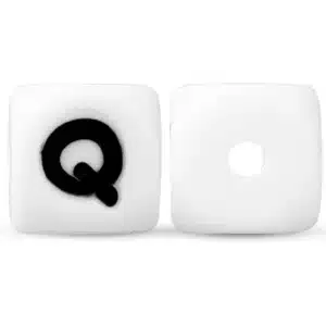 12mm Siliconen letterkraal Q