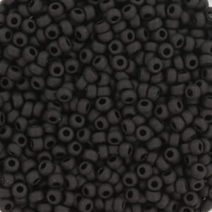 miyuki rocailles opaque matte black 401F